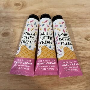 3x Bath and Body Works Vanilla Butter Cream Hand Cream